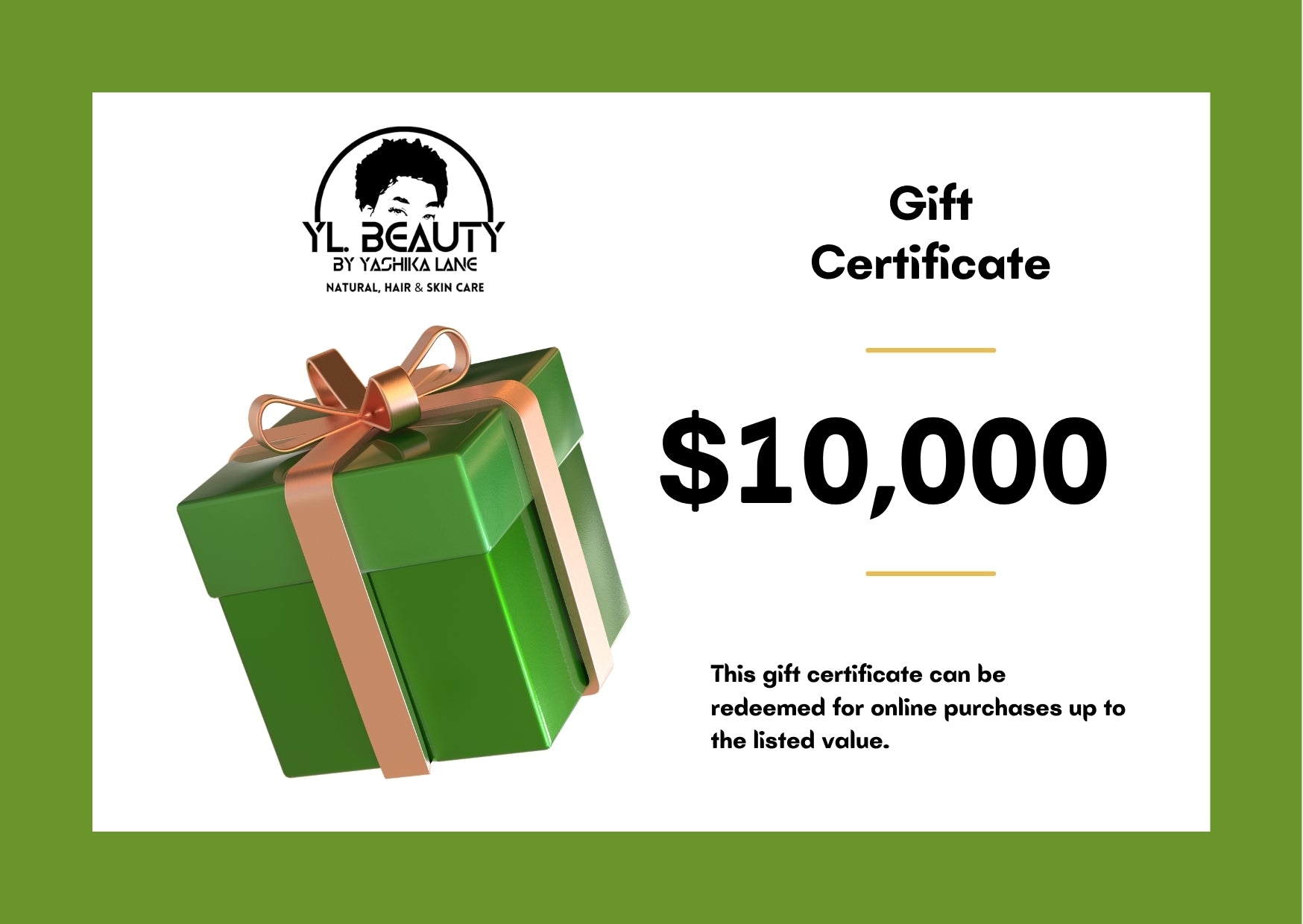 YL.Beauty by Yashika Lane Gift Card