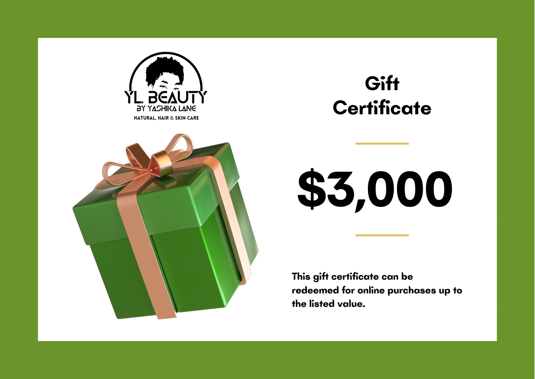 YL.Beauty by Yashika Lane Gift Card